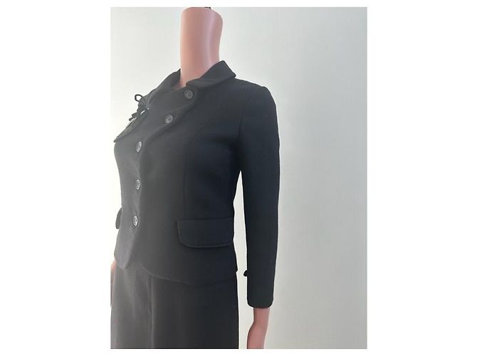 Prada Rock Set Schwarz aus Wolle - Ansicht 10