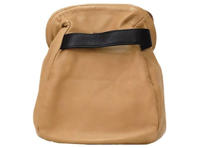 Sac à main vintage Chanel/Bourse Noir Caramel - vue 2