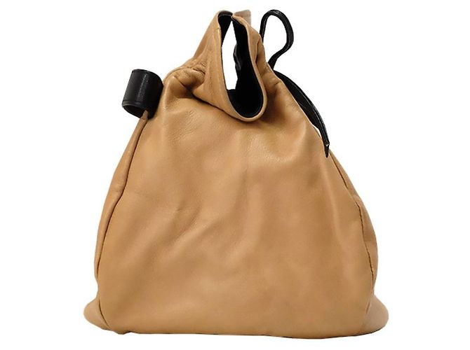 Sac à main vintage Chanel/Bourse Noir Caramel - vue 3