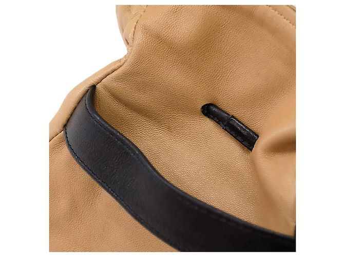 Sac à main vintage Chanel/Bourse Noir Caramel - vue 6