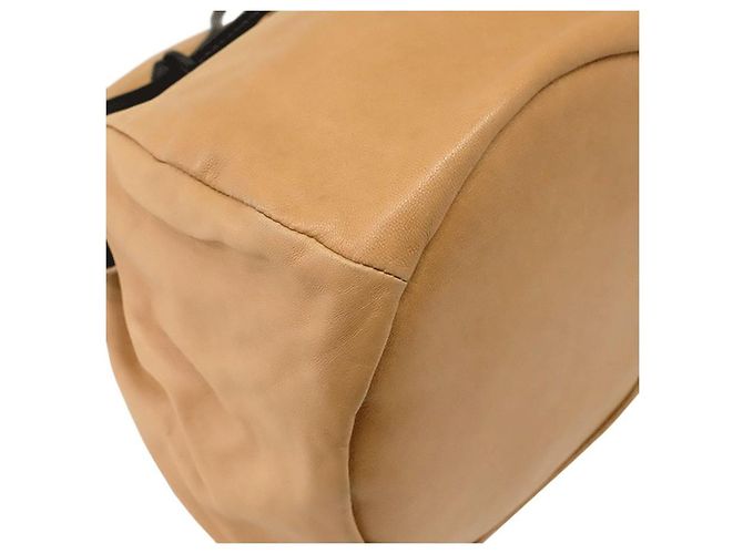 Sac à main vintage Chanel/Bourse Noir Caramel - vue 9