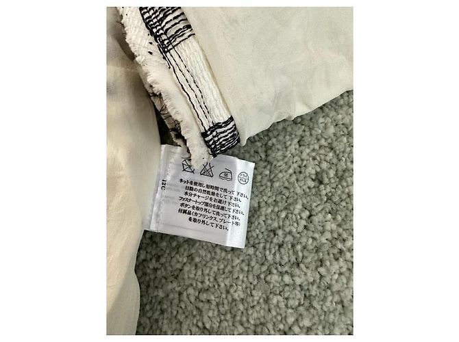 Abito Chanel nero e bianco in seta e cotone - vista 13