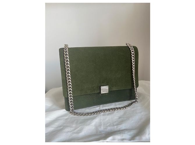 Céline Solapa de la caja de ante de edición limitada de Phoebe Philo Verde oscuro - vista 2