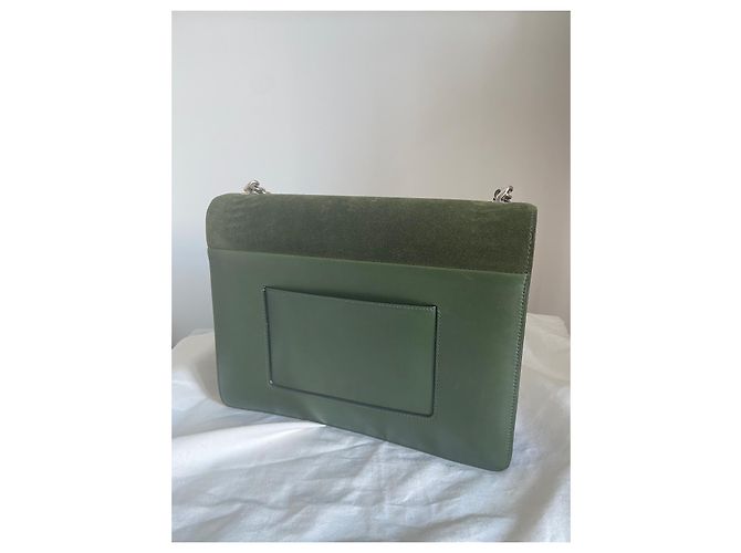 Céline Solapa de la caja de ante de edición limitada de Phoebe Philo Verde oscuro - vista 3