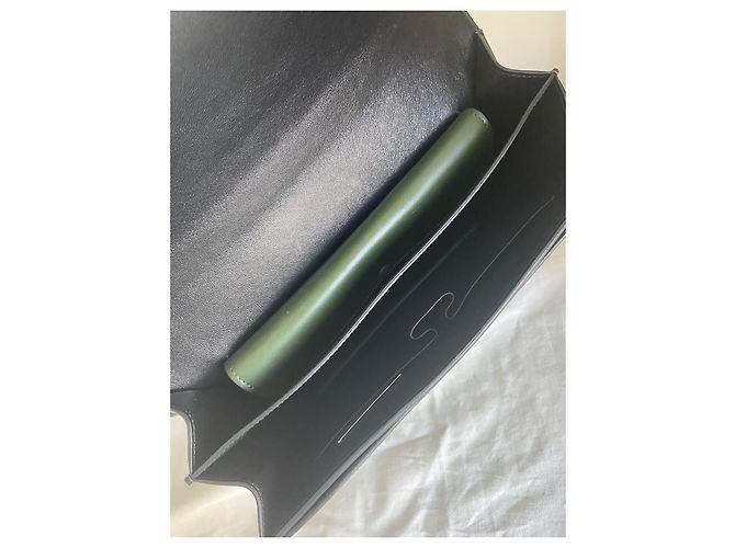 Céline Solapa de la caja de ante de edición limitada de Phoebe Philo Verde oscuro - vista 5