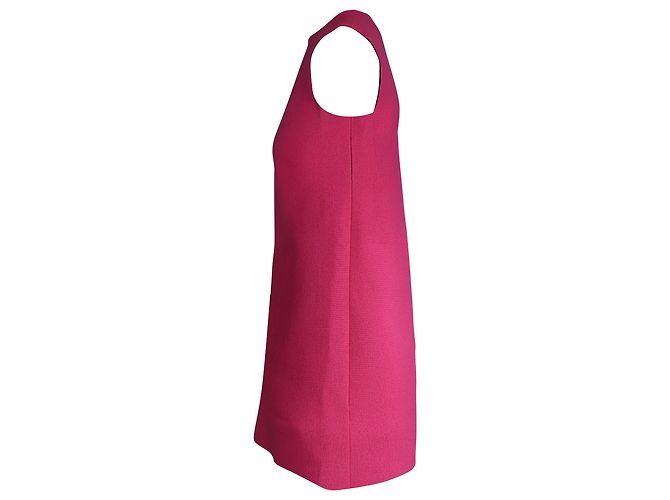 Vestido recto sin mangas de Victoria Beckham en lana rosa - vista 2