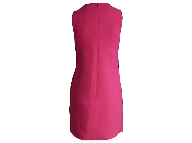 Vestido recto sin mangas de Victoria Beckham en lana rosa - vista 3