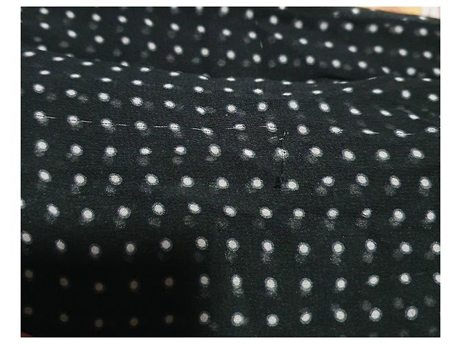 Camicia Joseph a pois in seta nera Nero - vista 5