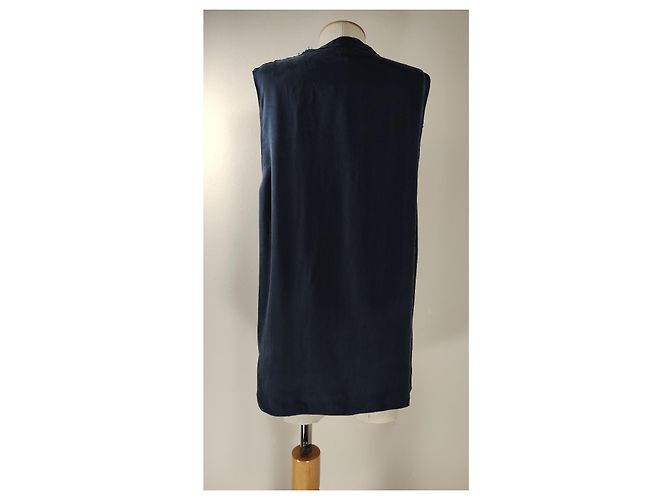 Chaleco Pierre Balmain Negro de Cupro - vista 3