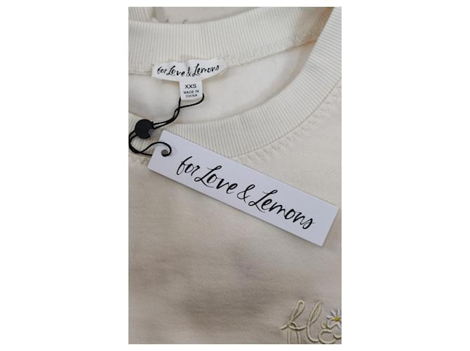 Autre Marque Felpa For Love & Lemons Ecru Bianco - vista 4