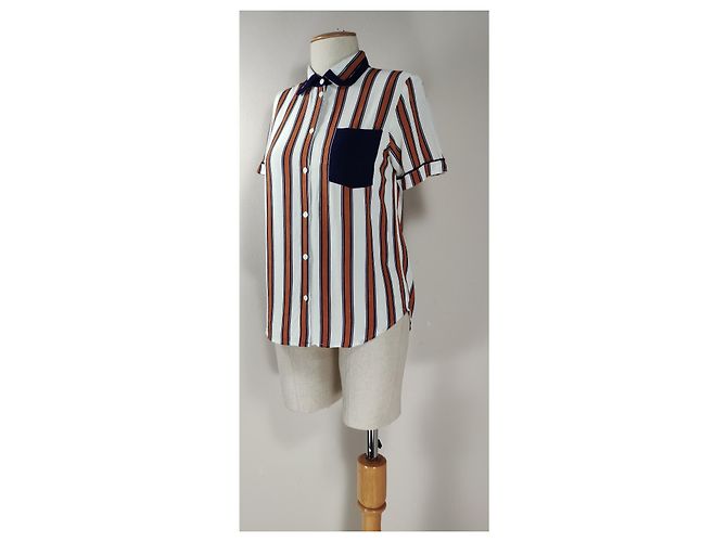 Camisa de rayas de viscosa Baum und Pferdgarten Multicolor - vista 2