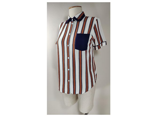 Camisa de rayas de viscosa Baum und Pferdgarten Multicolor - vista 3