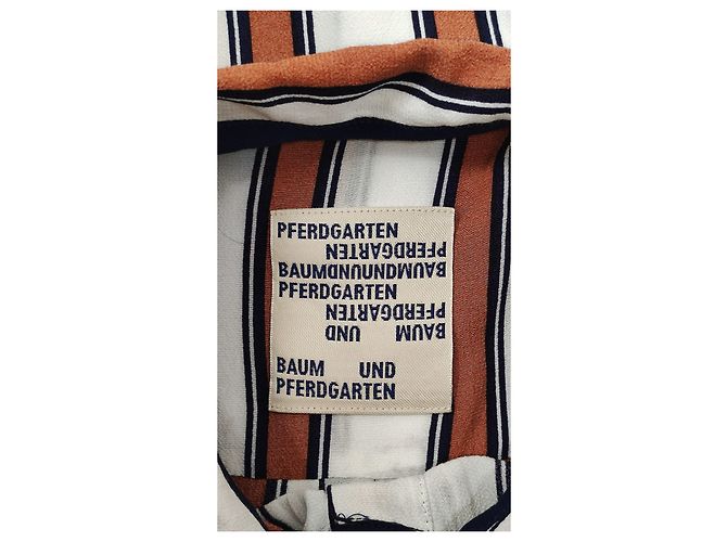 Camisa de rayas de viscosa Baum und Pferdgarten Multicolor - vista 5