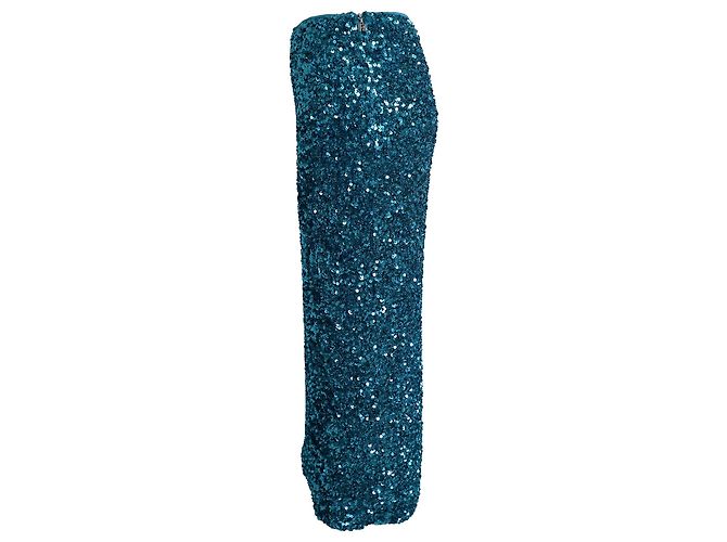 Autre Marque Falda Midi Rotate Birger Tasha Glitter en Poliéster Turquesa - vista 2