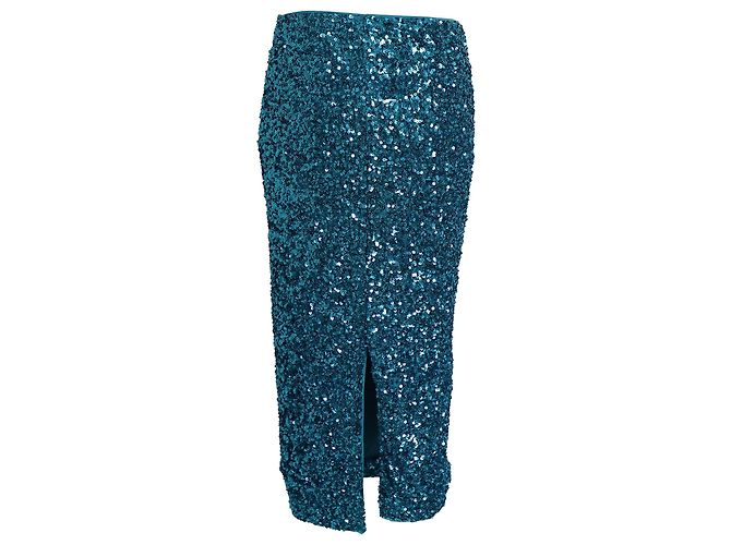 Autre Marque Falda Midi Rotate Birger Tasha Glitter en Poliéster Turquesa - vista 3
