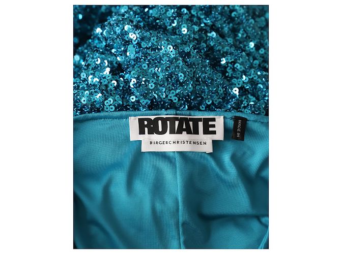 Autre Marque Falda Midi Rotate Birger Tasha Glitter en Poliéster Turquesa - vista 4