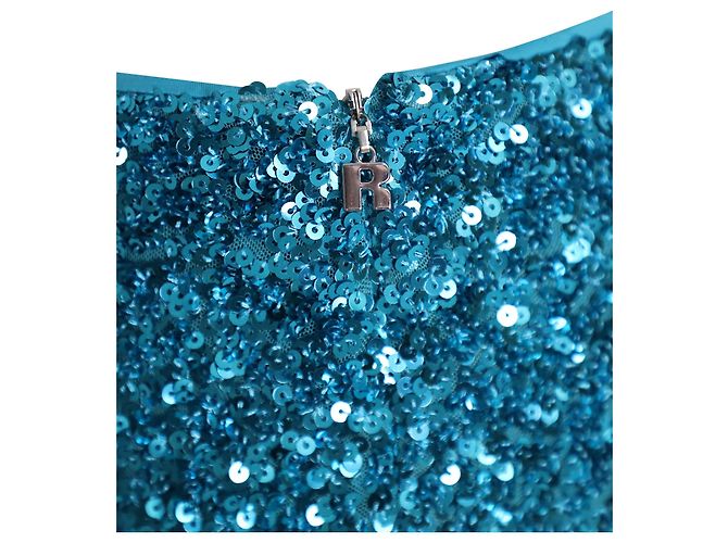 Autre Marque Falda Midi Rotate Birger Tasha Glitter en Poliéster Turquesa - vista 7