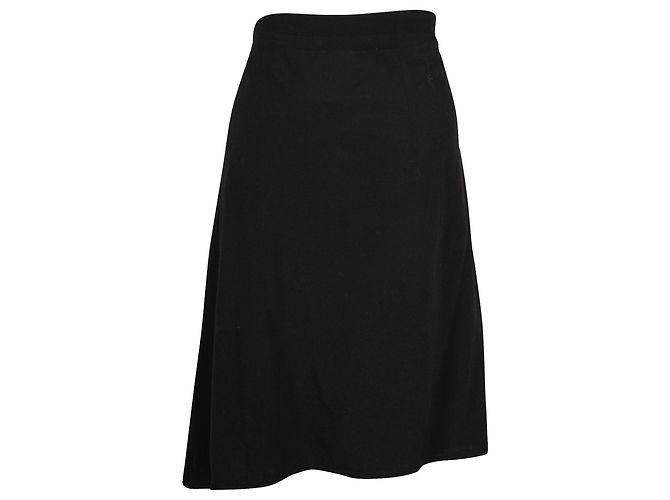 Gonna arricciata con coulisse Ann Demeulemeester in lana nera - vista 3
