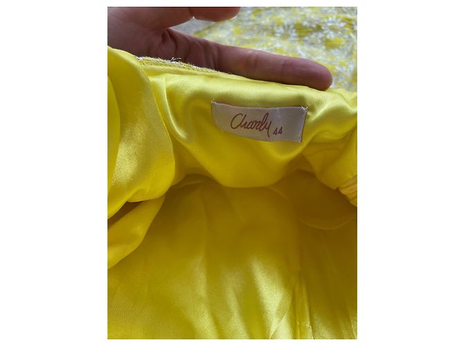 Autre Marque Abito floreale giallo e bianco con fiocco - vista 6