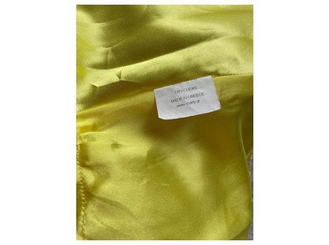 Autre Marque Abito floreale giallo e bianco con fiocco - vista 7