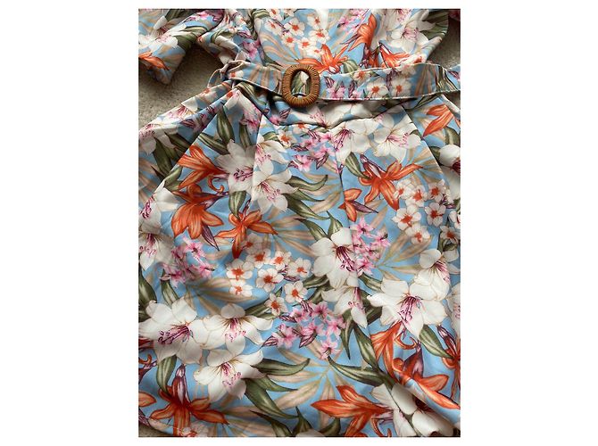 Autre Marque Kurzes Latzkleid mit Blumenmuster M Mehrfarben - Ansicht 5