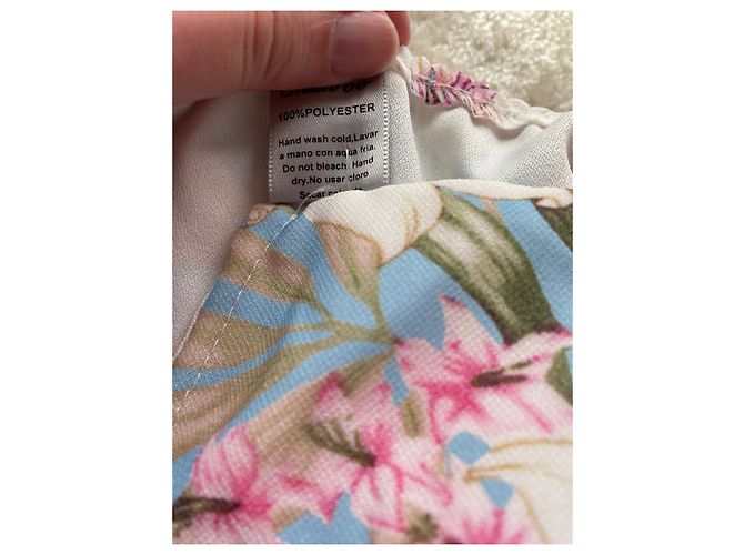 Autre Marque Kurzes Latzkleid mit Blumenmuster M Mehrfarben - Ansicht 9