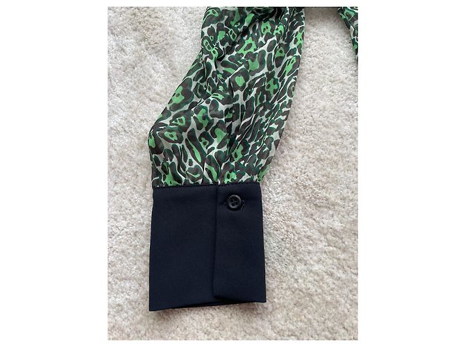 Abito Denny Rose Trasparente con Stampa Leopardata Verde Nero Multicolore - vista 6