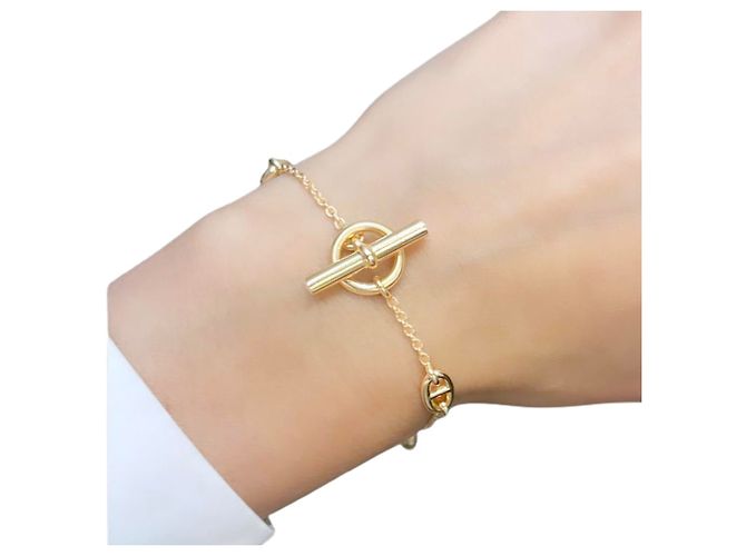 Chaîne d'ancre Hermès Bracciale Hermes, "Frandolo", Oro rosa. - vista 5