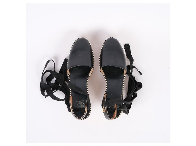 TORY BURCH Sandali UE 38 vacchetta Nero - vista 3