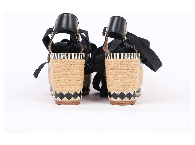 TORY BURCH Sandali UE 38 vacchetta Nero - vista 4