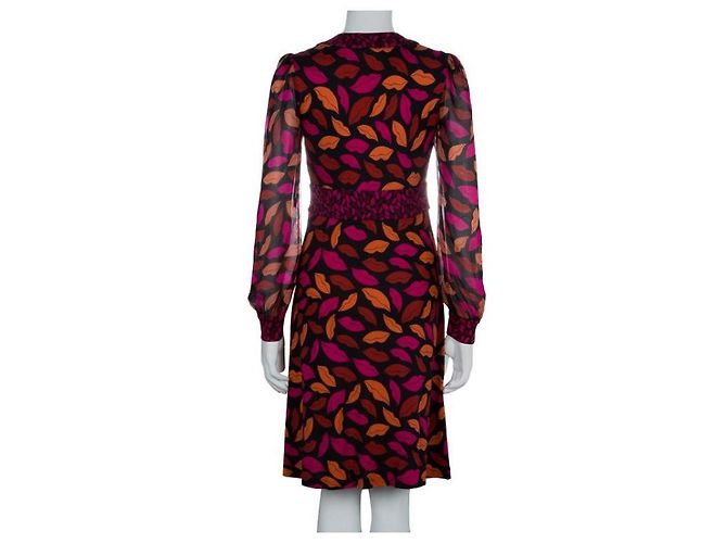 Diane Von Furstenberg Vestido DvF Leyah de seda con estampado Midnight Kiss Multicolor - vista 3