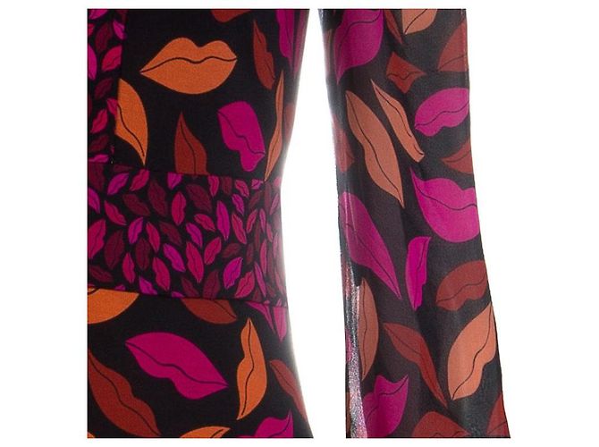 Diane Von Furstenberg Vestido DvF Leyah de seda con estampado Midnight Kiss Multicolor - vista 6