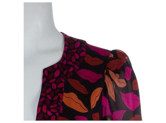 Diane Von Furstenberg Vestido DvF Leyah de seda con estampado Midnight Kiss Multicolor - vista 9