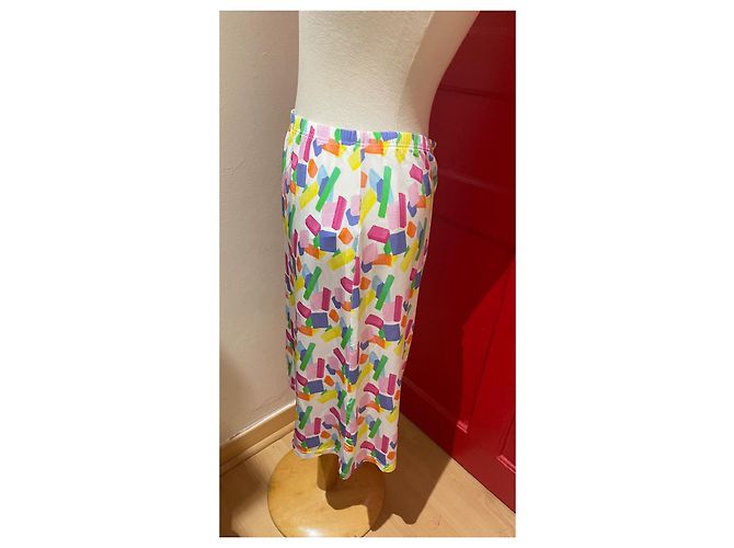 Falda Agnès b. Formas Geométricas Viscosa Multicolor - vista 2
