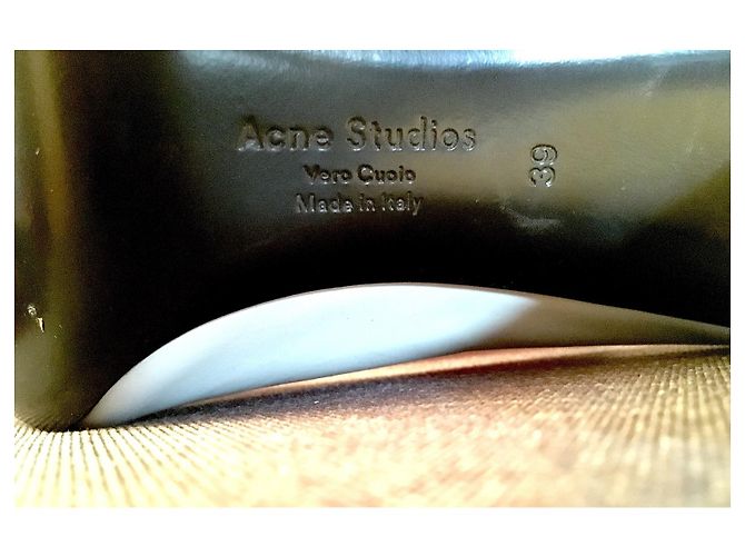 Acne Sapato de corte de couro branco Acné Studio - vista 13