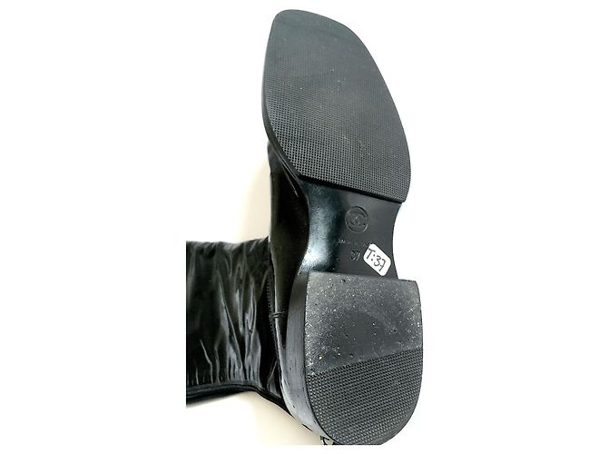 Cambon Botas altas de cuero negro CHANEL - vista 7