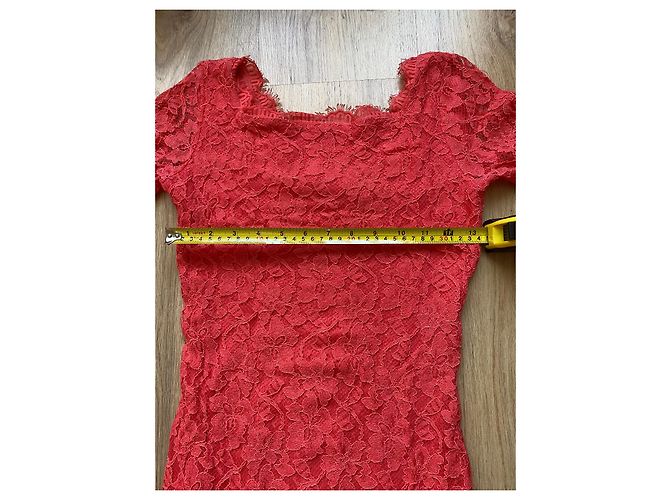 Diane Von Furstenberg Spitzenkleid Koralle - Ansicht 3