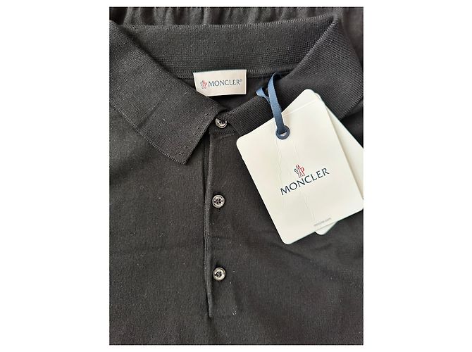 Moncler Polo en maille de coton noir - vue 3
