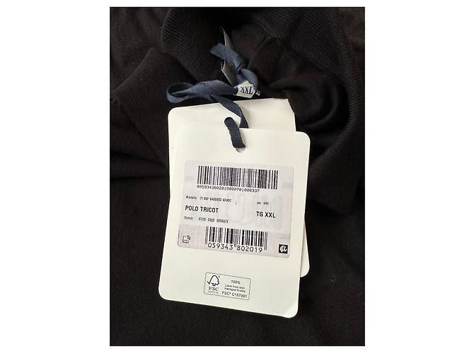 Moncler Polo en maille de coton noir - vue 4