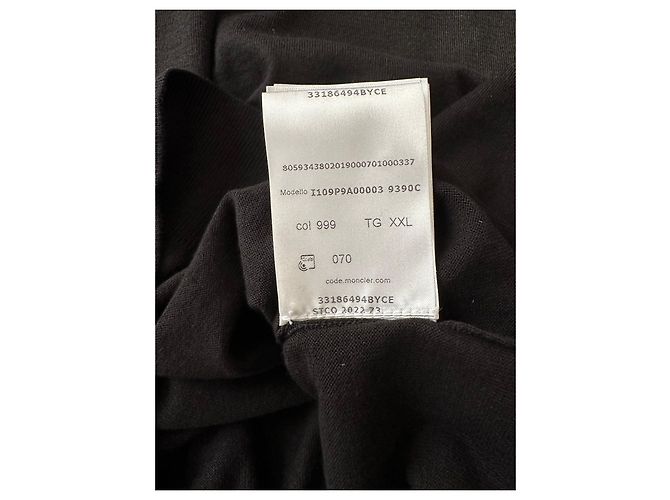 Moncler Polo en maille de coton noir - vue 6