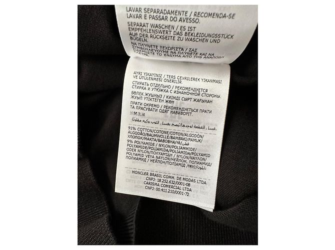 Moncler Polo en maille de coton noir - vue 8