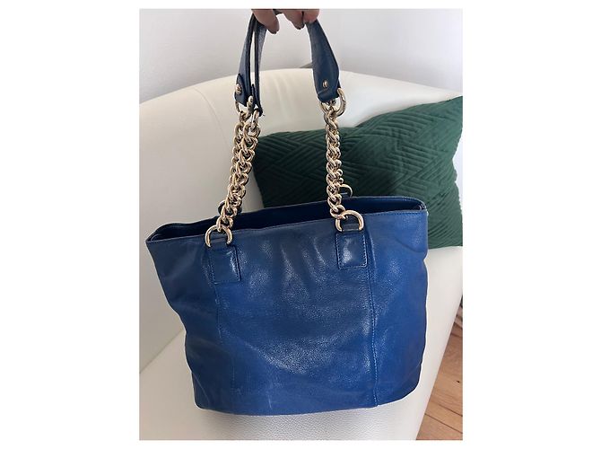 Versace Vintage-Einkaufstasche mit Medusa Blau - Ansicht 3