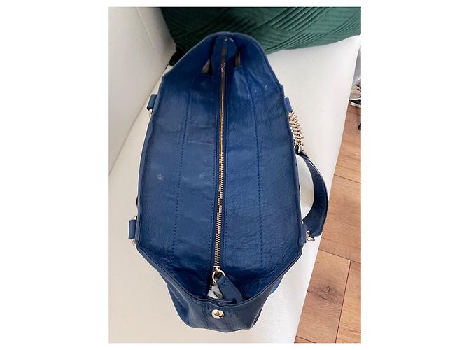 Versace Vintage-Einkaufstasche mit Medusa Blau - Ansicht 5