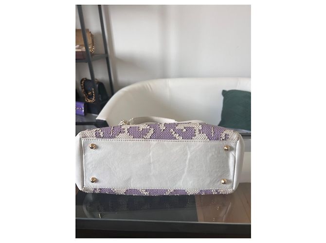 Autre Marque Versace borsetta gianny con tracolla Bianco Porpora - vista 7