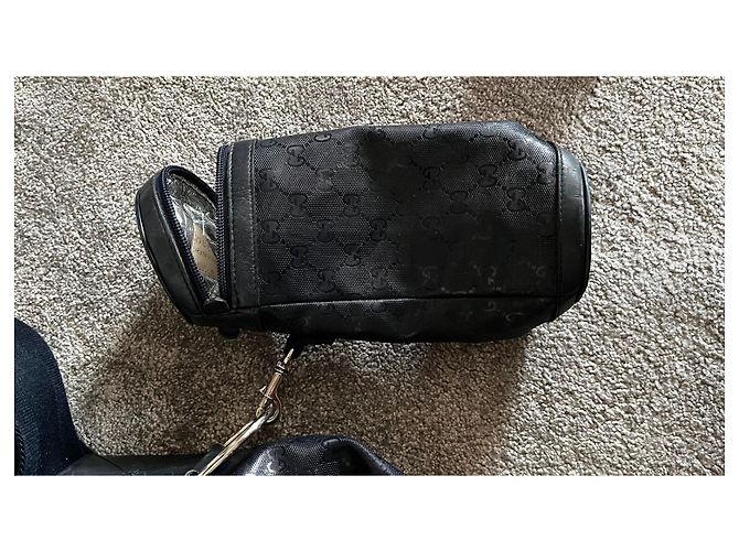 Borsa per pannolini Gucci blu navy con monogramma GG - vista 8