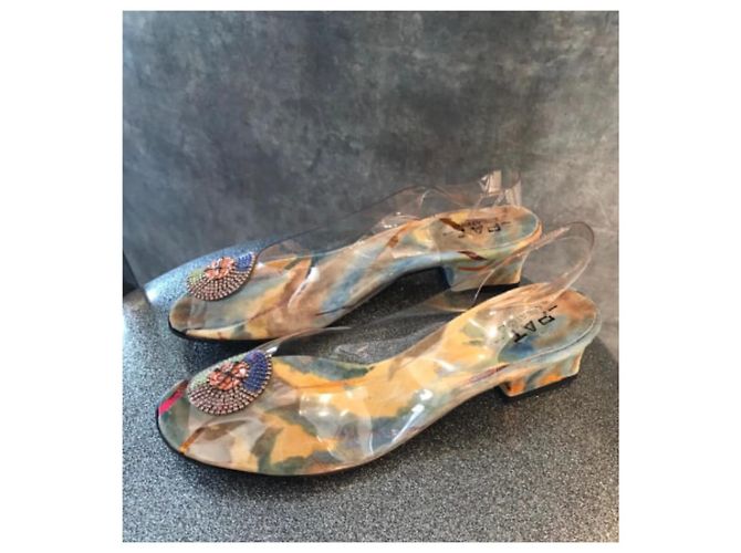 Autre Marque Sandali Pat Creation in pelle e plastica trasparente con perle Multicolore - vista 3