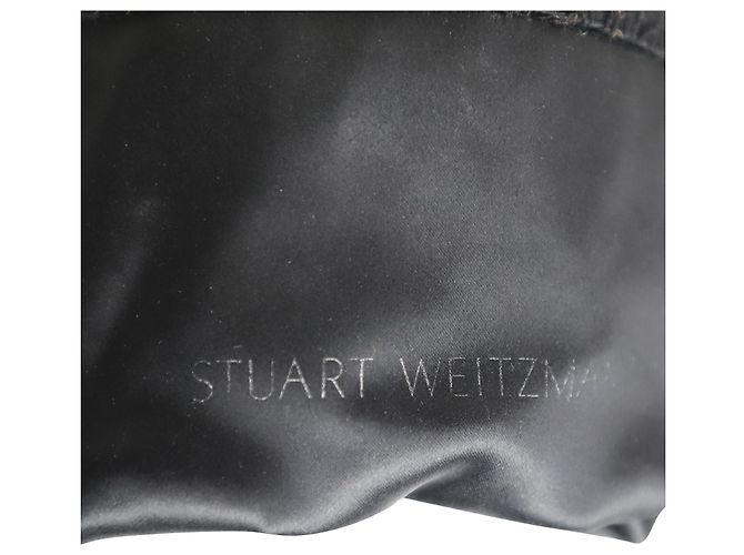 Stuart Weitzman Botas por encima de la rodilla Lowland en ante negro - vista 6