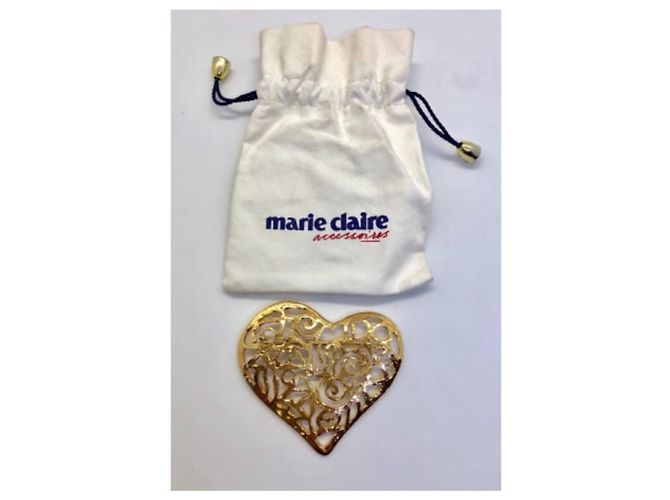 Autre Marque Spilla Marie Claire Heart in metallo dorato D'oro - vista 2