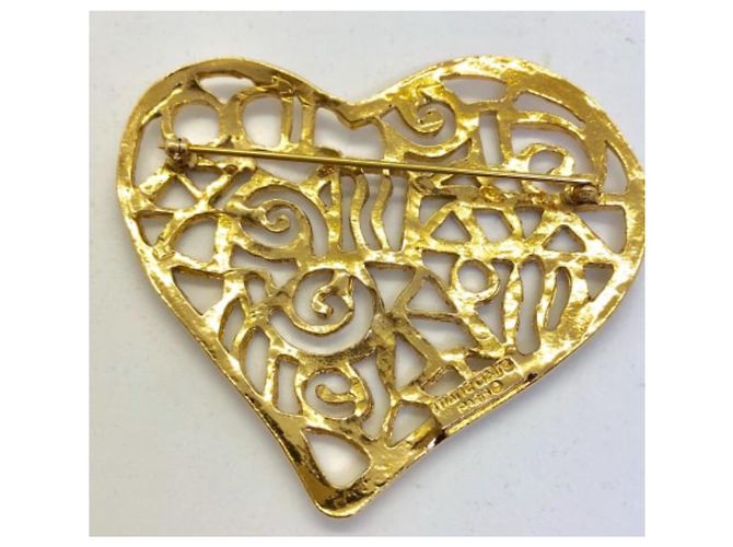 Autre Marque Spilla Marie Claire Heart in metallo dorato D'oro - vista 3