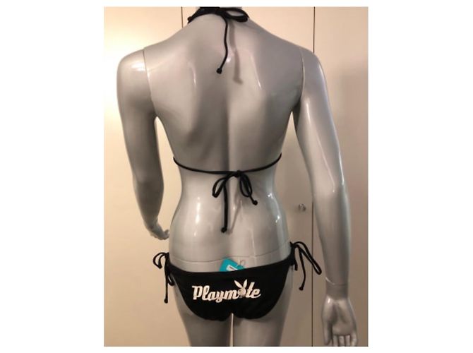Autre Marque Bañador Playboy negro de lycra - vista 2